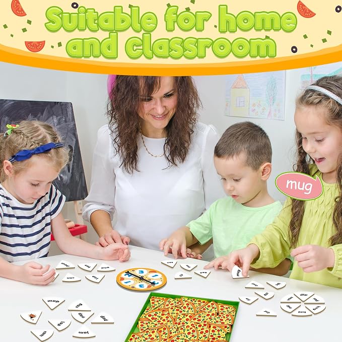 Kasfalci CVC Word Games,Phonics Games,CVC Flash Cards,Speech Therapy Toys for Toddlers Kids,Learn to Read,Reading Learning Sight Word Games,Kindergarten Preschool Learning Activities Educational Toy - Image 7