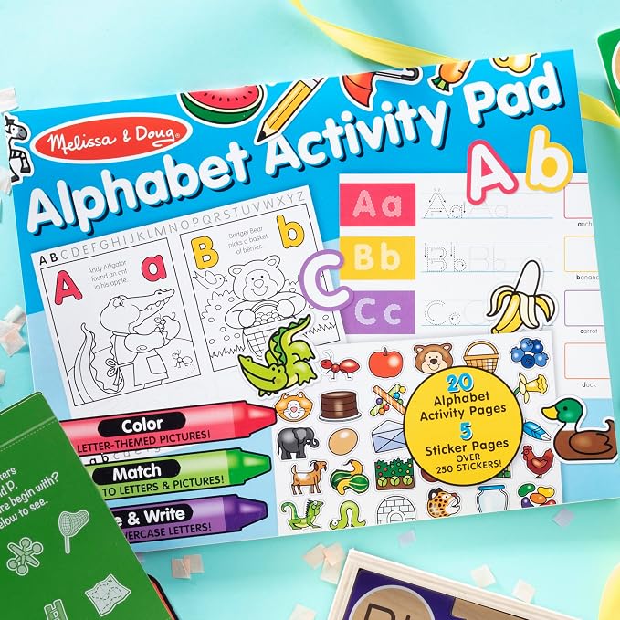 Melissa & Doug Alphabet Activity Sticker Pad for Coloring, Letters (250+ Stickers) - FSC Certified - Image 9
