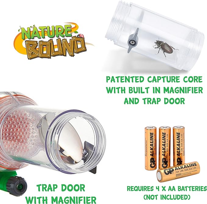 Nature Bound Bug Catcher Vacuum with Light Up Critter Habitat Case, Eco-Friendly Outdoor Toys for Kids, Includes Vacuum and Cage, Bug Vacuum for Kids Toy, Bug Catcher Vacuum - Image 5