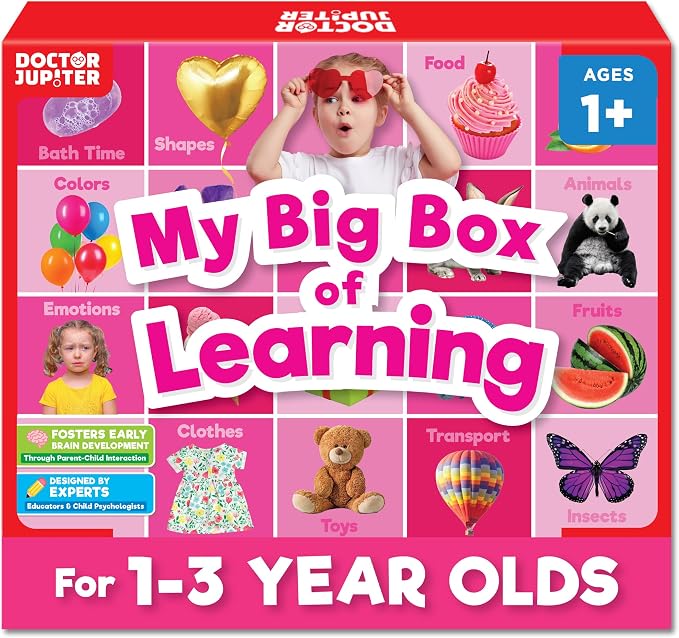 Doctor Jupiter Girls' Big Box of Learning for Kids Ages 1-3 Year Old by DoctorJupiter