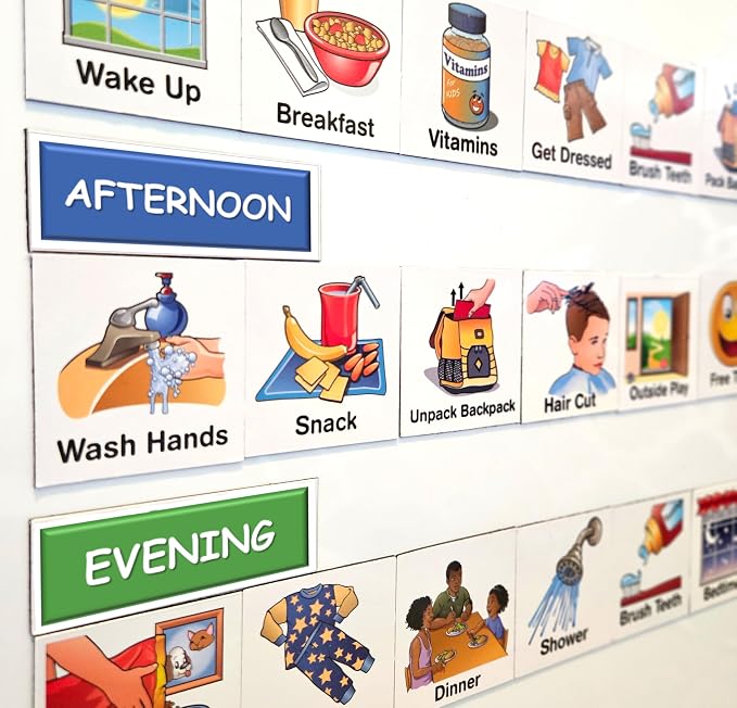 153 pc Daily Visual Schedule Magnets for Kids-Create Healthy Routines, Reminders, Kids Calendars, Chore Charts & Behavioral Supports for Kids who Thrive on visuals, Type A Toddlers, Autism & ADHD - Image 5