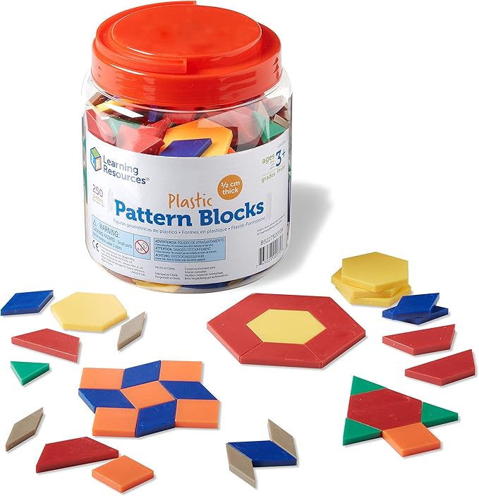 Learning Resources Plastic Pattern Blocks by LearningResources