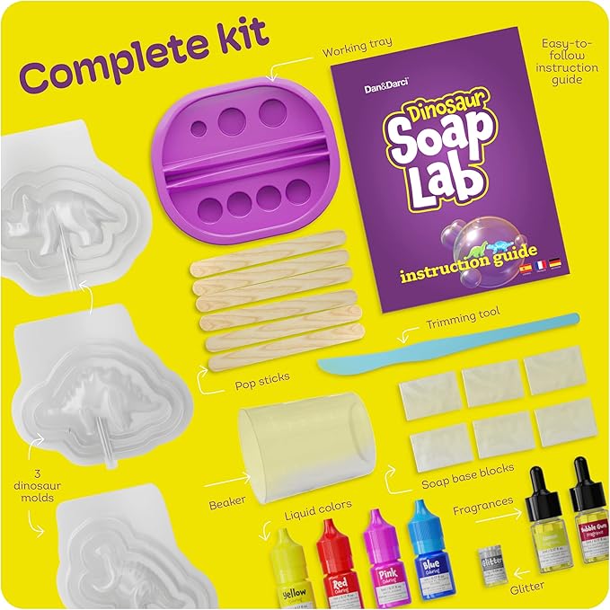 Dino Soap Making Kit For Kids - Dinosaur Science Toys Kits - DIY Craft Kit - Image 3