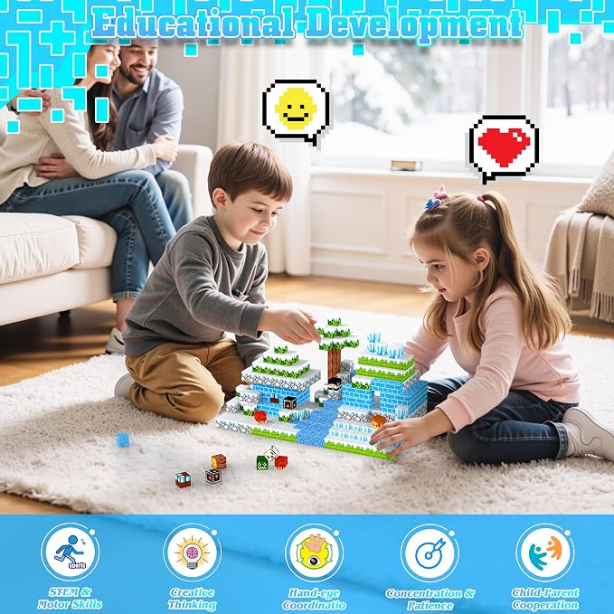 150PCS Magnetic Blocks for Kids Age 3+, Snow World - Image 5