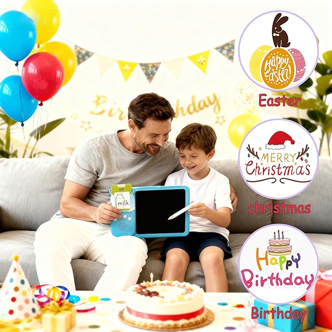 8.5" LCD Writing Tablet for Kids, Toddler Toys Talking Flash Cards for Boys and Girls, Learning Educational Montessori Speech Therapy 255 Sight Words