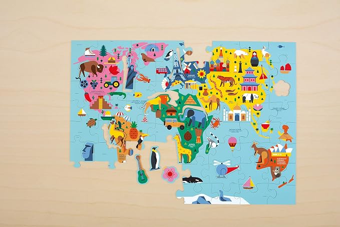 Mudpuppy - Map of the World 78 Piece Geographic Puzzle for Kids - Image 9