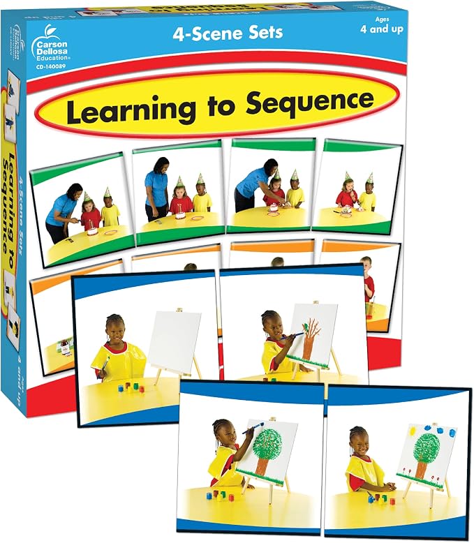 Carson Dellosa Learning to Sequence Pre-Reading Puzzle Game Set for Kids, Preschool Learning Activity, Storytelling Game for Classroom and Homeschool (42 pc) by CarsonDellosaEducation
