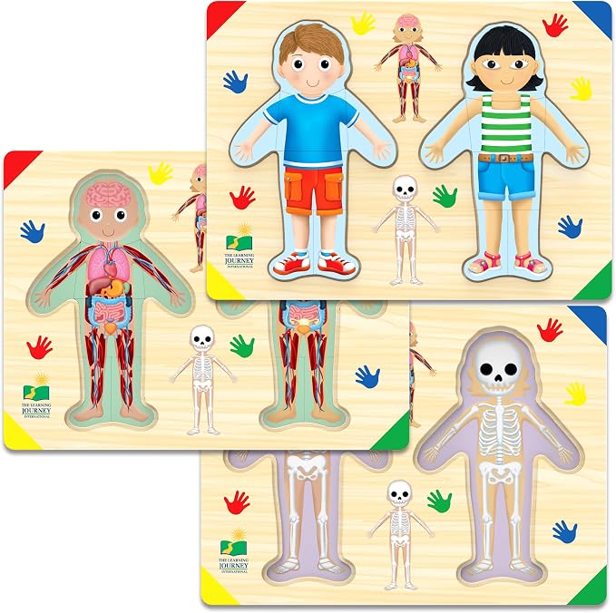 The Learning Journey: Lift & Learn Inside of Me – Human Body Layered 28 piece Jigsaw Puzzles- Montessori School - Learning Educational Toy for Baby - Kids Ages 3 and Up Non-Toxic & BPA Free - Image 2