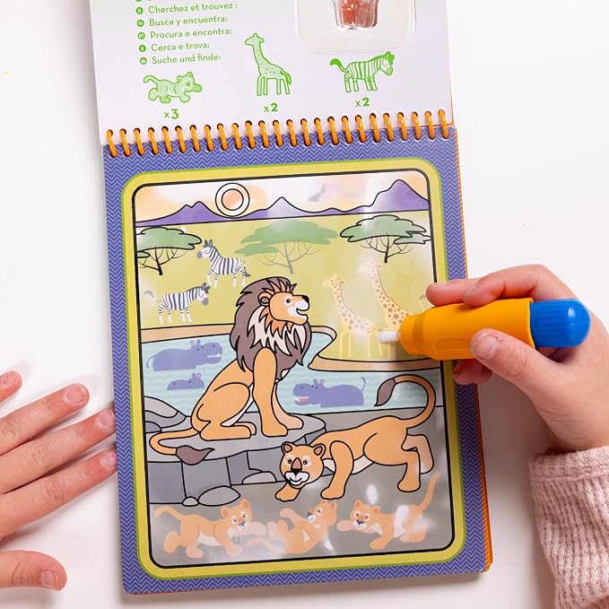 Melissa & Doug On The Go Water Wow! Reusable Water-Reveal Activity Pad - Safari - FSC Certified - Image 2