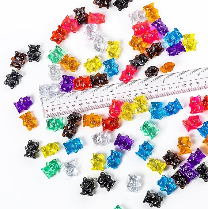 Mini Number Pops 1-10 – 100 Pcs Translucent Bear Counters Includes 11 Activity Cards, Color Sorting Toys, Fun Number Matching Toys for Kindergarten & Preschool - Image 7