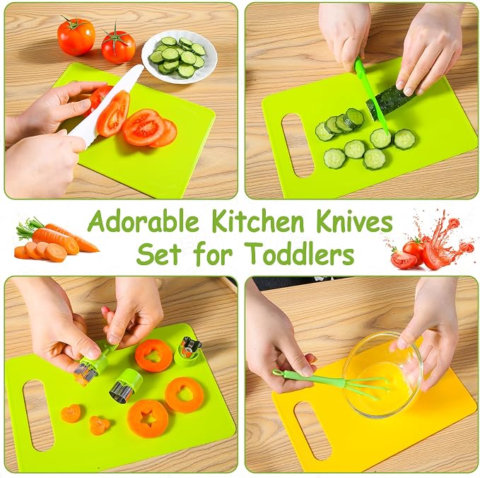 46Pcs Kids Knife Set for Real Cooking | Montessori Kitchen Tools | Age 4-12 - Image 4