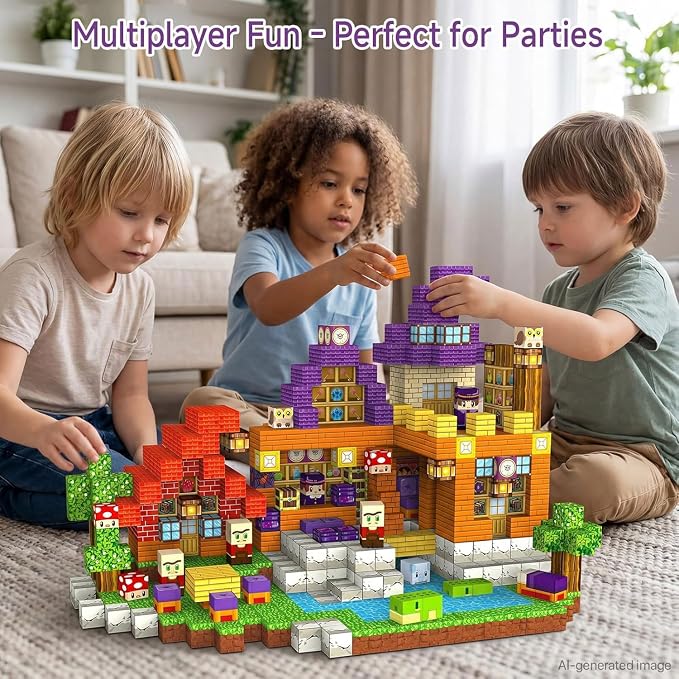 Magic Forest Magnetic Blocks Set for Creative Construction - Image 3