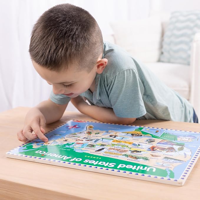 Melissa & Doug USA Map Wooden Puzzle (45 pcs) - Image 5