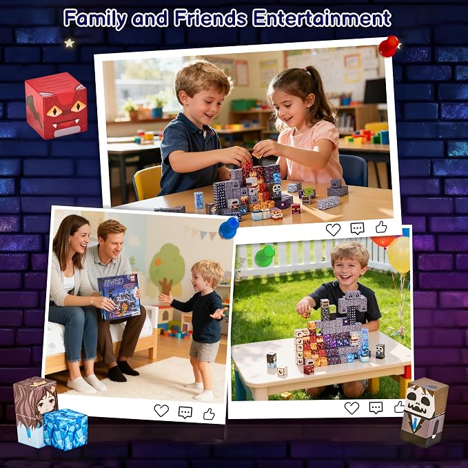 100PCS Magnetic Blocks, Magnetic Building Blocks Cubes Tiles for Kid - Image 4