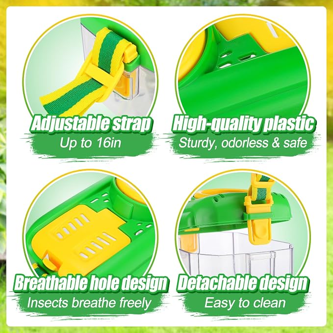 2 Sets Bug Catcher for Kids, Bug Catching Kit Gifts with Butterfly Net Toys - Image 5