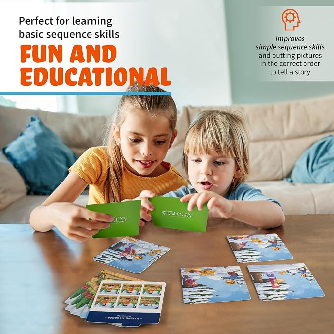 Sequencing Cards, Picture Cards, Storytelling Cards, Speech Therapy Materials, Home School Supplies, ESL, ELL, Social Skills, Combo Set - Image 6