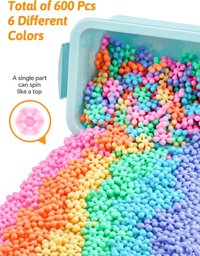 600PCS Building Blocks STEM Construction Toy, Macaron Colors - Image 3