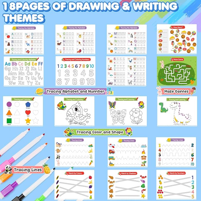 URMYWO My Preschool Busy Book for Toddlers 3-5, 36 Learning Activities - Image 3