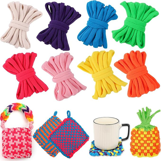 QXHOL 224 PCS Loom Loops Refill for Kids - Elastic Strings Toys for Potholder Weaving Loom Knitting Kits, DIY Craft Supplies Gift for Girls and Boys Ages 6-12