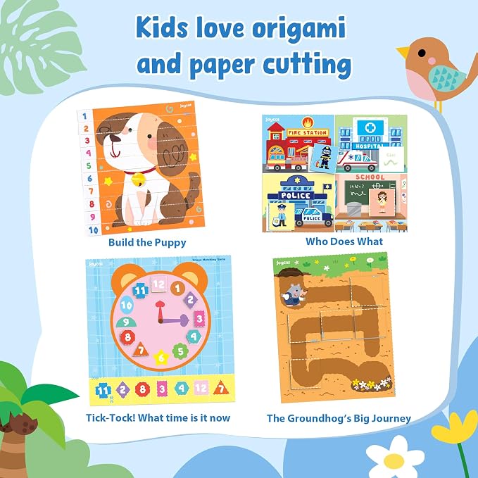 JoyCat Scissor Skills Activity Kit, Toddler Scissors Ages 3-5, Learning - Image 5