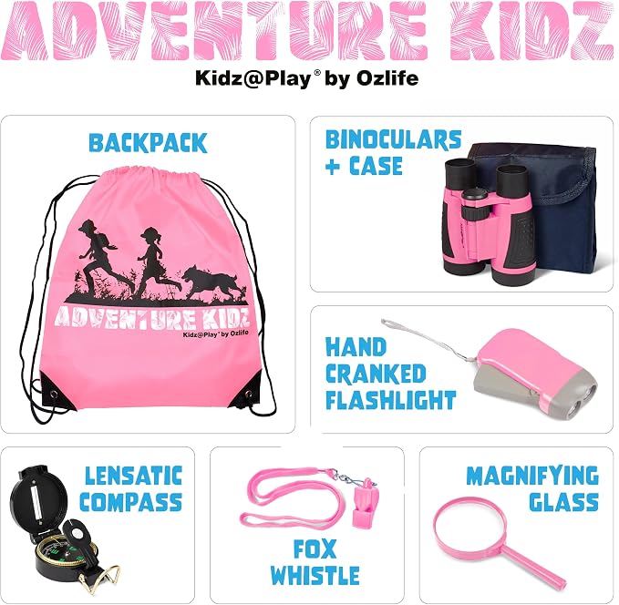 Adventure Kidz Pink Outdoor Exploration Kit for Children - Image 2