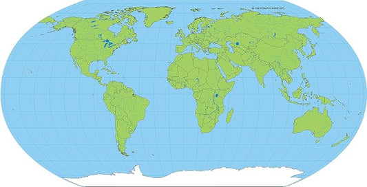SHAPES ETC. 8" x 16" World Practice Maps Pad, Unlabeled, 30 Sheets by SHAPESETC