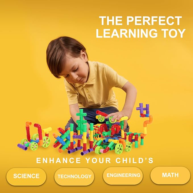 STEM Building Blocks Toy for Kids, Educational Toddlers Preschool Brain Toy Kit, Constructions Toys for 3 4 5 6 7 8 Years Age Boys and Girls–Creativity Kids Materials Toys - Image 2