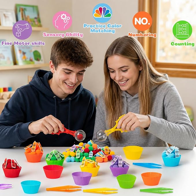 EZdhuawuse Crayon Sensory Bin Fillers, 321Pcs Back to School Fine Motor Set - Image 6