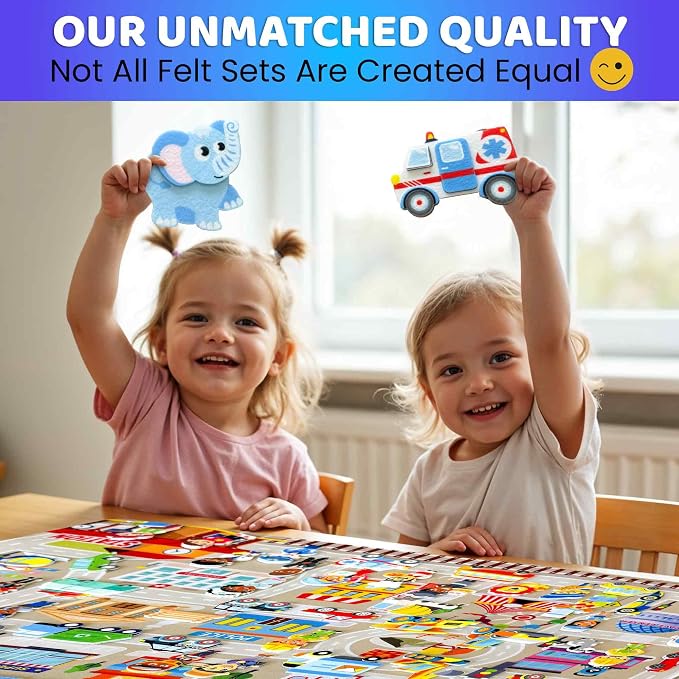 City Felt Board for Kids 3-5 Years Old - Preschool Learning Activities - Image 7