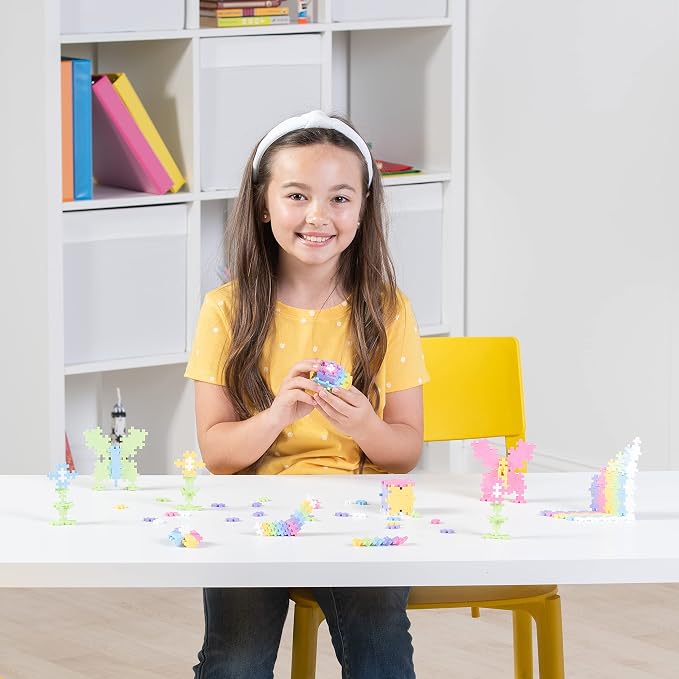 PLUS PLUS Learn to Build, Pastel Mix - 400 Piece Building Block Set - Image 3