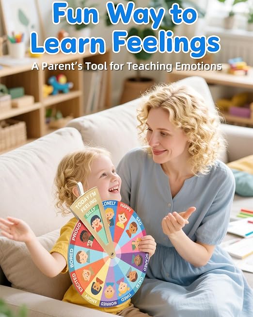 Feelings Wheel for Kids, Soft Plush Preschool Learning Chart for Toddlers and Autism Children, Portable Calming Corner Items - Image 6