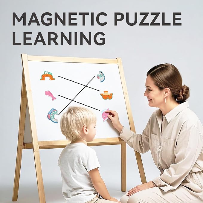 Dotimo 30 pcs Magnetic Puzzle of Fun Ocean Animals - Colorful Puzzles for Kids Aged 3+ - A Magnetic Educational Learning Toy for Kids Aged 3-5 to Develop Hand-Eye Coordination - Image 2