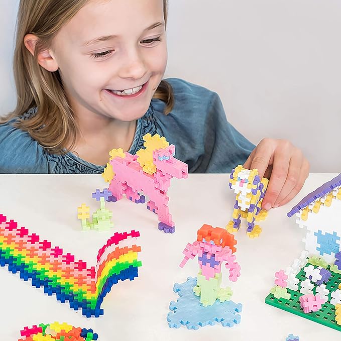 PLUS PLUS Learn to Build, Pastel Mix - 400 Piece Building Block Set - Image 2