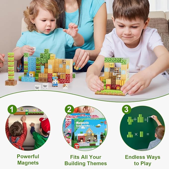 500PCS Magnetic Blocks, Magnetic Building Blocks, 0.98in Magnetic Building - Image 6