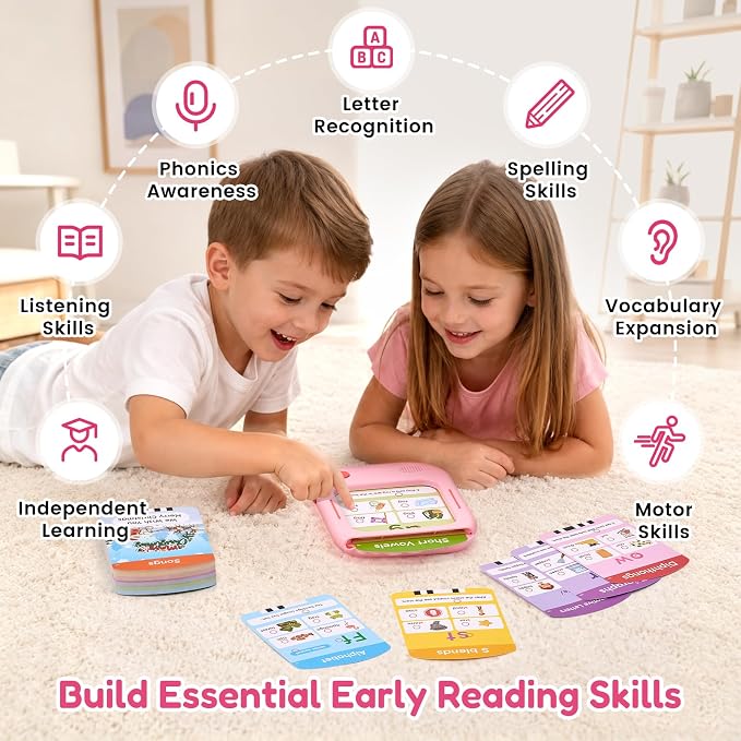 JoyCat Phonics Learning Tablet, 156 Talking Flash Card Pages - Image 5