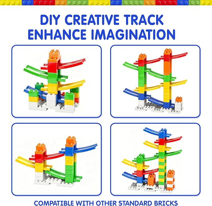 DIY Building Blocks Car Ramp Race Track Toy for Boys Ages 3+, STEM Gift - Image 3