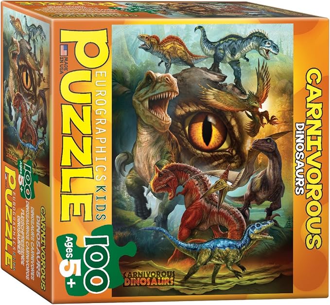 EuroGraphics 8100-0359 Carnivorous Dinosaurs 100-Piece Puzzle by EuroGraphics