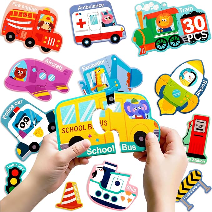 Dotimo 30 PCS Vehicle Pairing Magnetic Puzzle by Dotimo