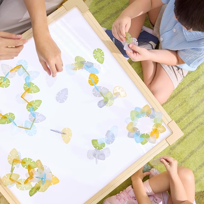 Guidecraft Interlox Leaves - 96 Piece Set: Construction Toy - Creativity and Educational Building Toys for Children - Image 4