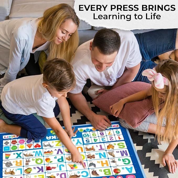 Educational Toys for Kids 5-7 Year Old - Blue ABC Learning Wall Chart - Image 7