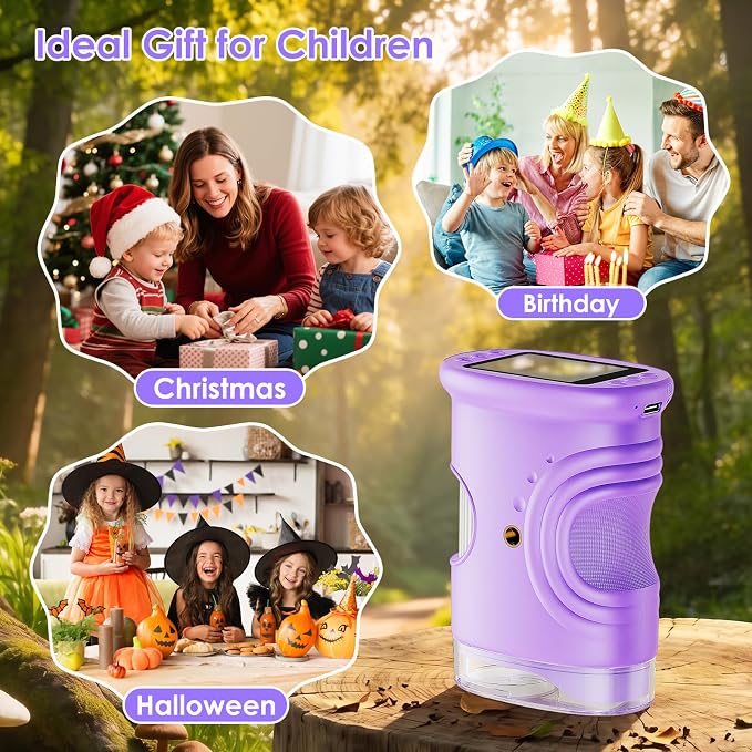 4K 1000X Handheld Digital Microscope for Kids with 2.0" IPS Screen(Purple) - Image 7