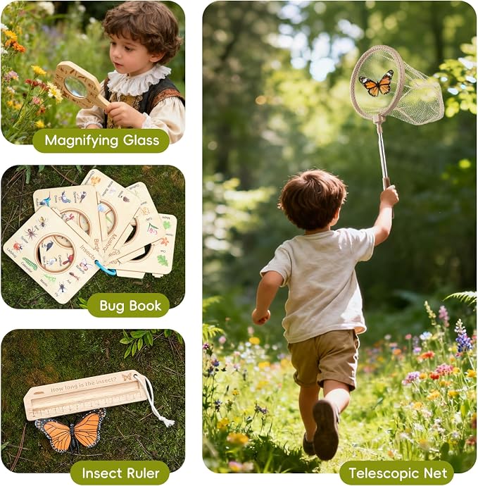 11Pcs Wooden Bug Catcher for Kids, Outdoor Toys for Kids Ages 4-8 - Image 4