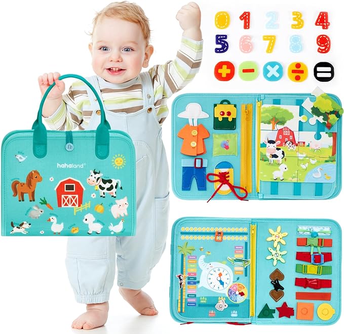 hahaland Busy Board for Toddlers Girls Montessori Toys for 3+ Year Old by hahaland