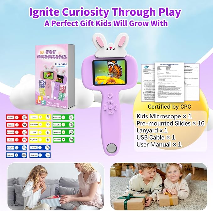 BLACKROOT Microscope for Kids, 2.4" Handheld Digital Pocket Microscope - Image 9