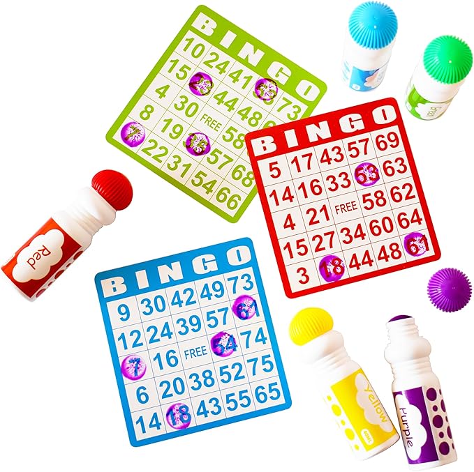 Yuanhe Bingo Daubers Dot Markers - Paint Dotters for Toddlers and Kids Art Supply, Set of 24 Pack (12 Colors)