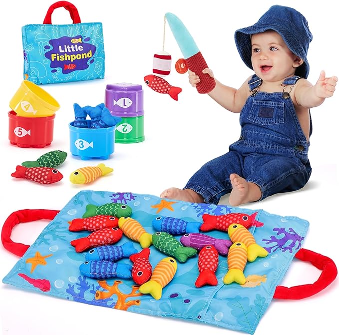 hahaland Montessori Toys for 1 Year Old Boy Girl Birthday Gift-Fishing Game by hahaland