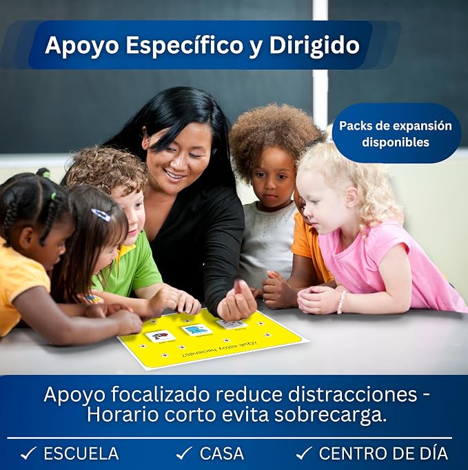 First Then Visual Schedule for Kids –Premium Durable Plastic –32 Communication Cards –Autism Learning Materials –Special Education Classroom (Spanish) - Image 2