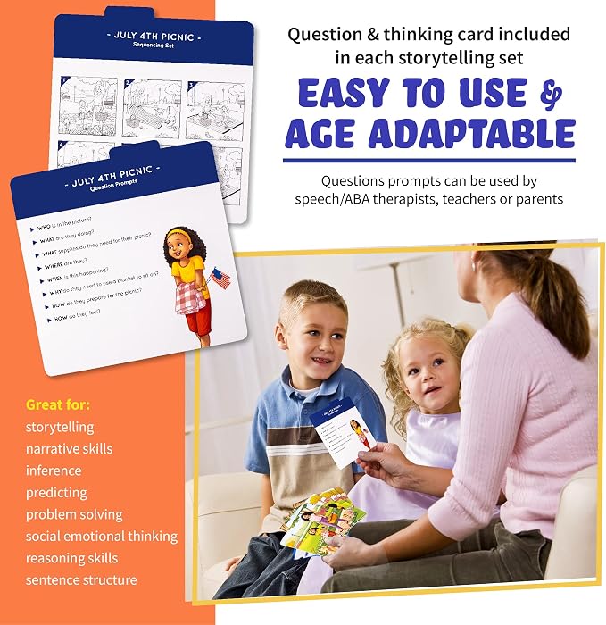 SPARK INNOVATIONS Holiday Tell A Story Cards, Sequencing Game, Speech Therapy Materials, Autism Game, ABA Therapy Materials, Social Skills Games, ESL, ELL - Image 6