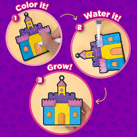 Magic Puff Kit for Kids, 3D Art Kit with Unicorn & Princess, Craft Stuff for Kids, Foam Texture Paint Set, Easy DIY Crafts Gift for Girls & Boys Ages 4, 5, 6, 7, 8, 9