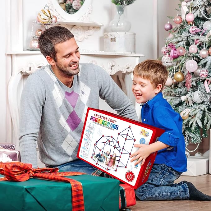 Fort Building Kit for Kids,STEM Construction Toys, Christmas & Birthday Gift for 4 5 6 7 8 9 10 11 12 Years Old Boys and Girls,Ultimate Creative Set for Indoor & Outdoors Activity,140 Pcs,Original - Image 5